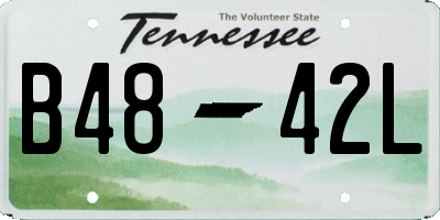 TN license plate B4842L
