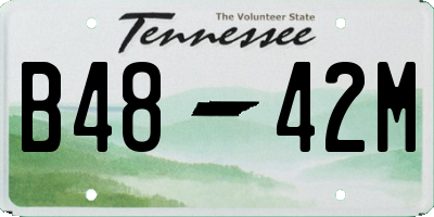 TN license plate B4842M