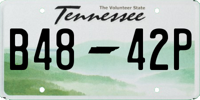 TN license plate B4842P