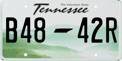 TN license plate B4842R