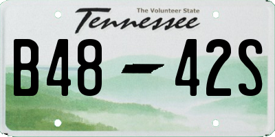 TN license plate B4842S