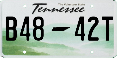 TN license plate B4842T