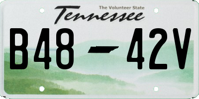 TN license plate B4842V