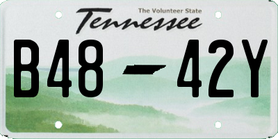 TN license plate B4842Y