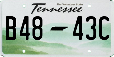 TN license plate B4843C