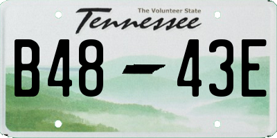 TN license plate B4843E