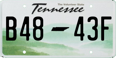 TN license plate B4843F