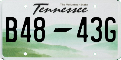 TN license plate B4843G