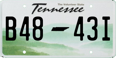 TN license plate B4843I