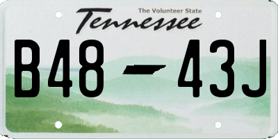TN license plate B4843J
