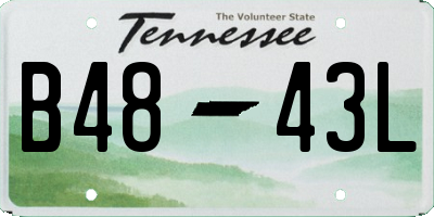 TN license plate B4843L