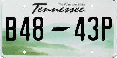TN license plate B4843P