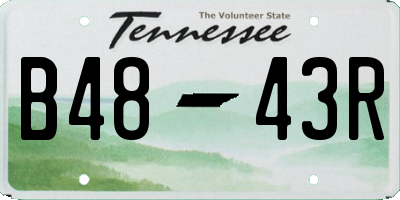 TN license plate B4843R
