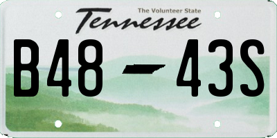 TN license plate B4843S