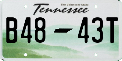 TN license plate B4843T