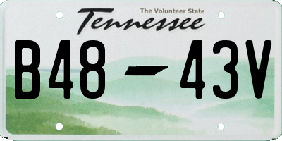 TN license plate B4843V