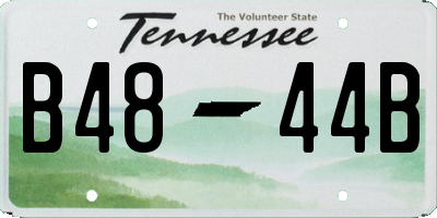 TN license plate B4844B