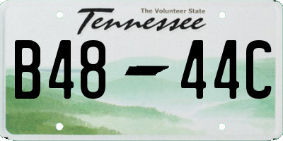 TN license plate B4844C
