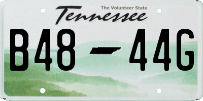 TN license plate B4844G