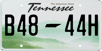 TN license plate B4844H