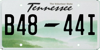 TN license plate B4844I