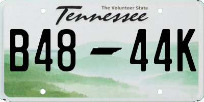 TN license plate B4844K