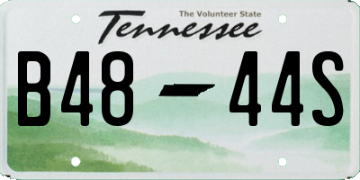 TN license plate B4844S
