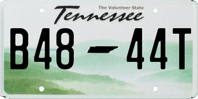 TN license plate B4844T