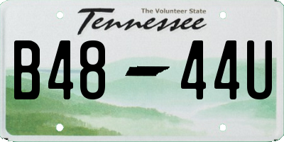 TN license plate B4844U