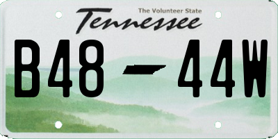 TN license plate B4844W