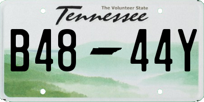 TN license plate B4844Y