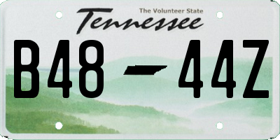 TN license plate B4844Z