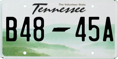 TN license plate B4845A