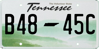 TN license plate B4845C