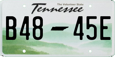 TN license plate B4845E