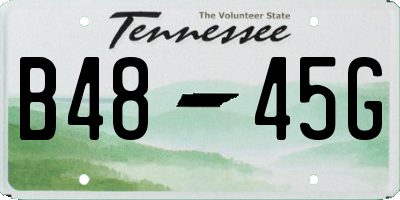 TN license plate B4845G