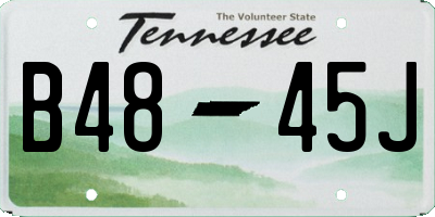 TN license plate B4845J