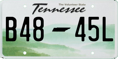 TN license plate B4845L