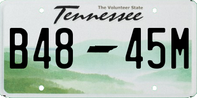 TN license plate B4845M