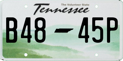 TN license plate B4845P