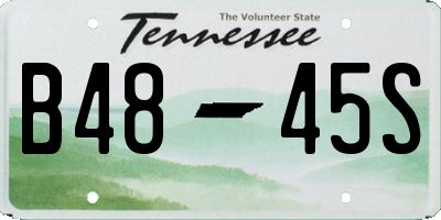 TN license plate B4845S