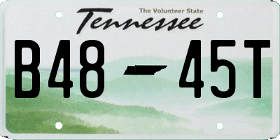 TN license plate B4845T