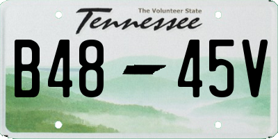 TN license plate B4845V