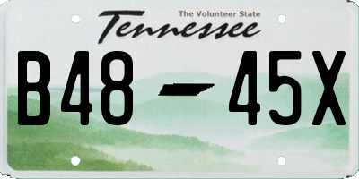 TN license plate B4845X