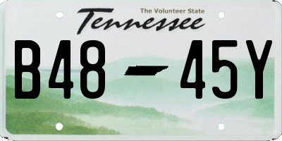 TN license plate B4845Y