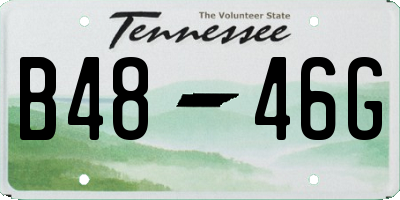 TN license plate B4846G