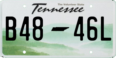 TN license plate B4846L