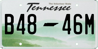 TN license plate B4846M