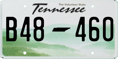 TN license plate B4846O