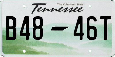 TN license plate B4846T